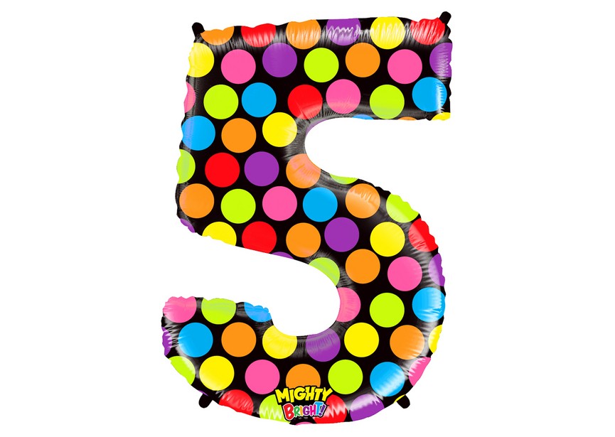 sempertex-europe-ballonnen-groothandel-ballons-distributeur-bubbles-foil-qualatex-anagram-betallic-Dots-Number 5