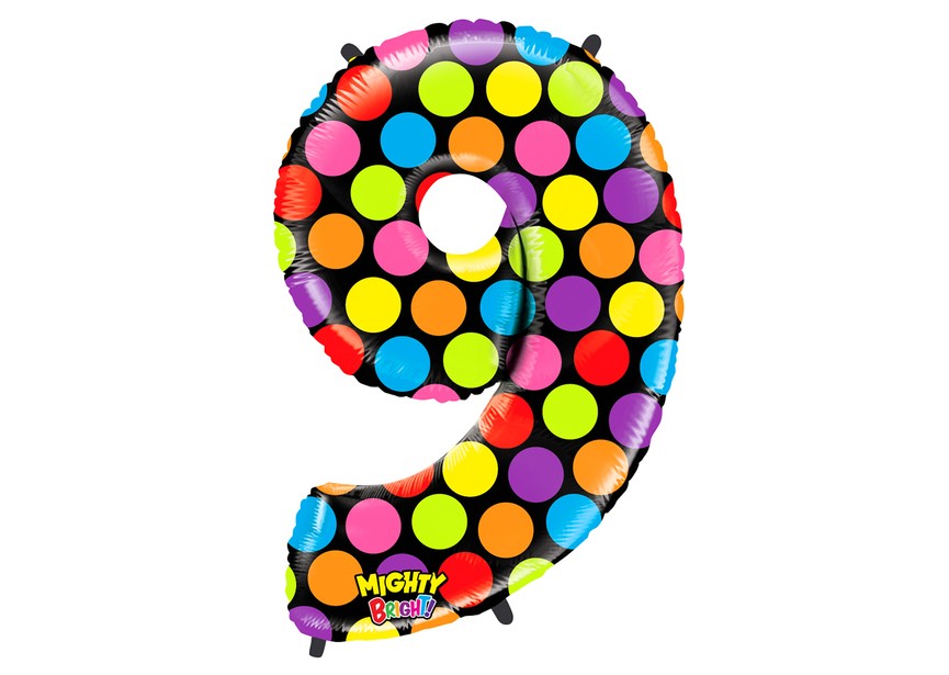sempertex-europe-ballonnen-groothandel-ballons-distributeur-bubbles-foil-qualatex-anagram-betallic-Dots-Number 9