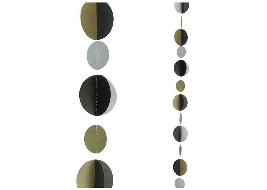Gold Silver Black-Dots-12m-balloon-tails