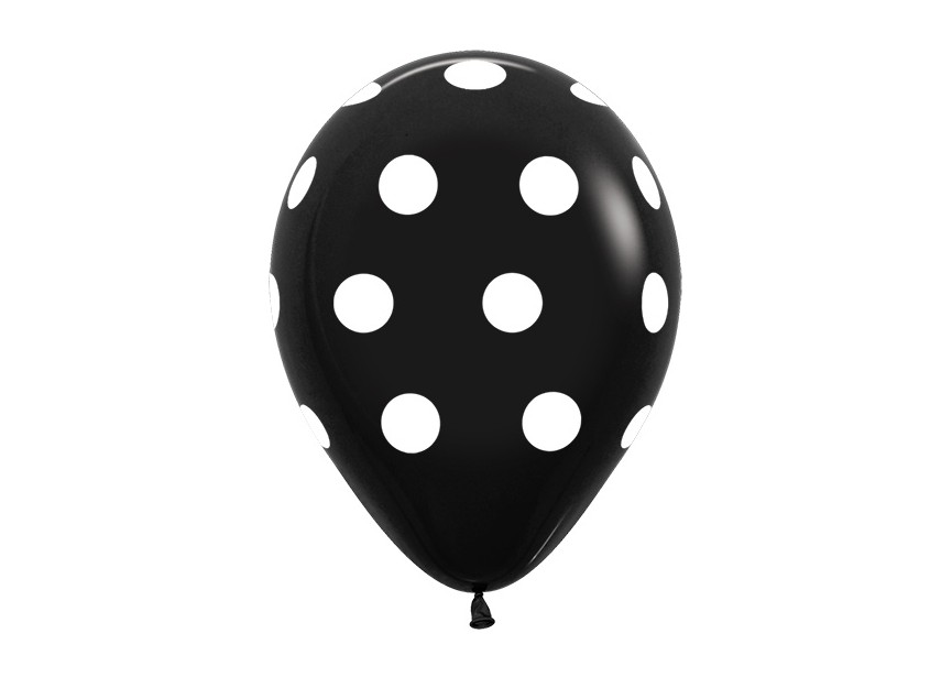 sempertex-europe-balloons-latex-distributor-ballonnen-foil-anagram-betallic-Printed-Polka Dots-black