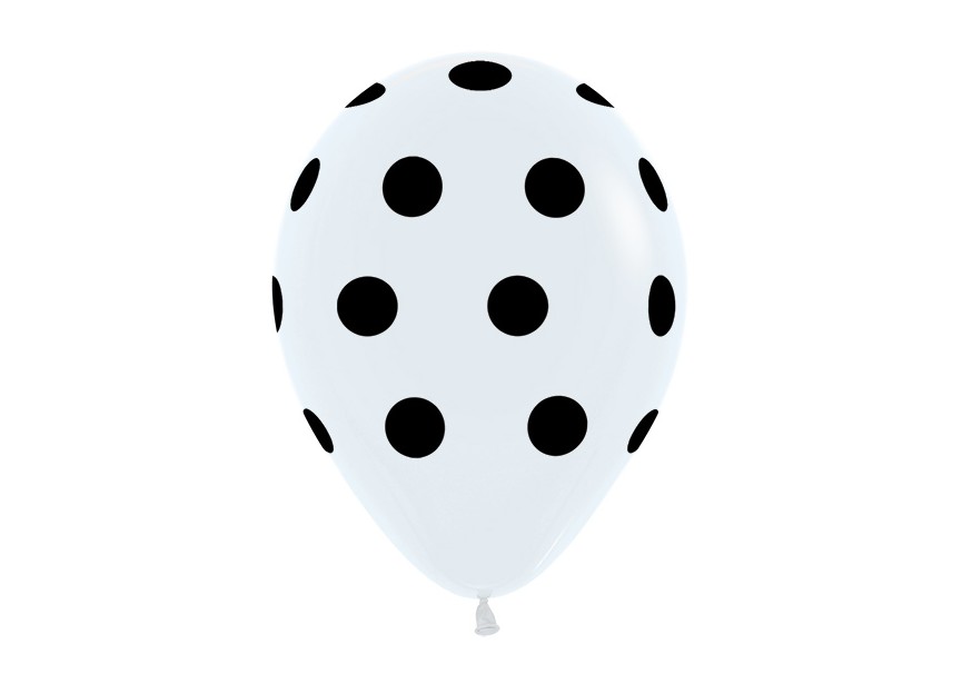 sempertex-europe-balloons-latex-distributor-ballonnen-foil-anagram-betallic-Printed-Polka Dots-white