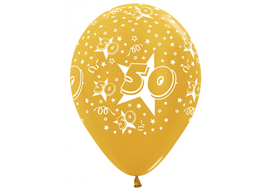 sempertex-europe-ballonnen-latex-groothandel-ballons-balloon-distributeur-12 inch-Number 50- Gold