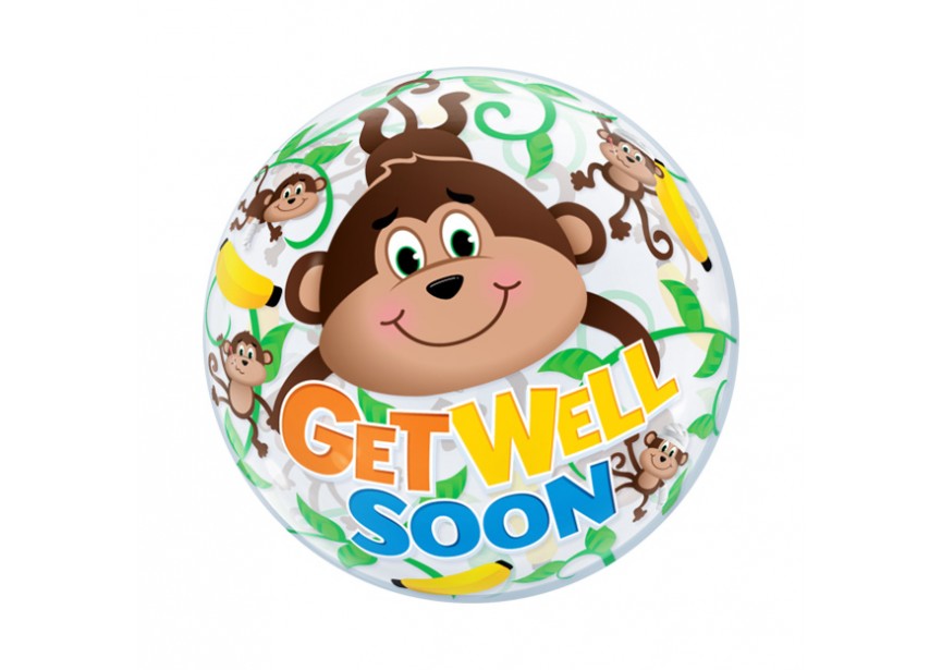 Sempertex-ballonnen-groothandel-ballon-distributeur-qualatex-modelleerballonnen-Bubble-Get wel soon monkey