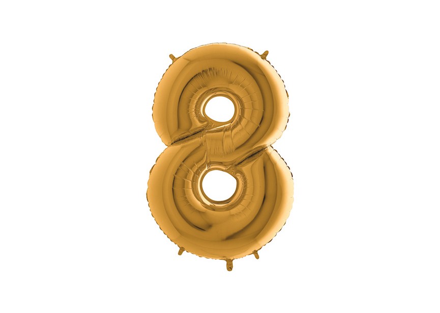 Number 8 - Gold - 40 inch - Grabo