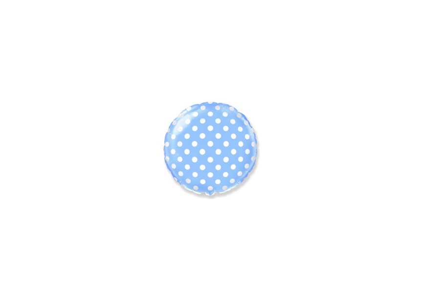 Round Polka Dot - Pastel Blue - 9 inch - Flex - 5 St.