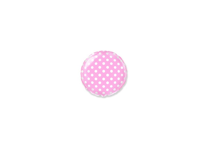 Round Polka Dot - Pastel Pink - 9 inch - Flex - 5 St.