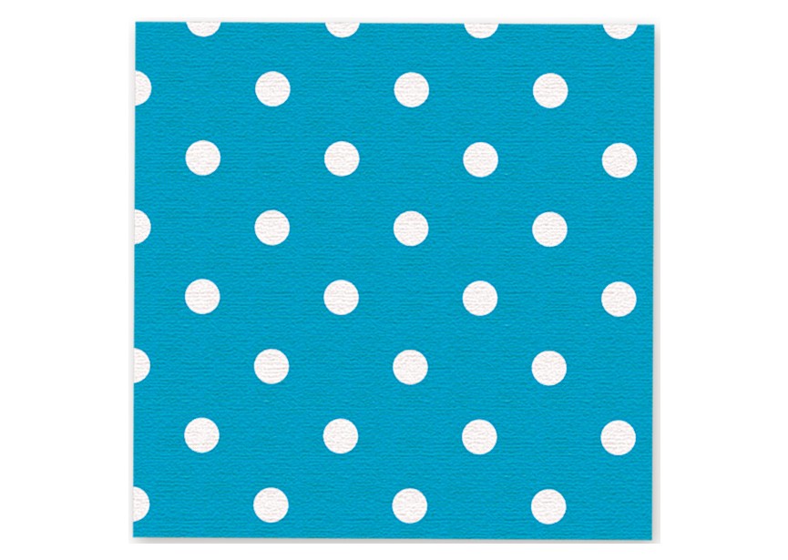 Napkin - Polka Dots - Caribbean Blue - 038 - 16pcs