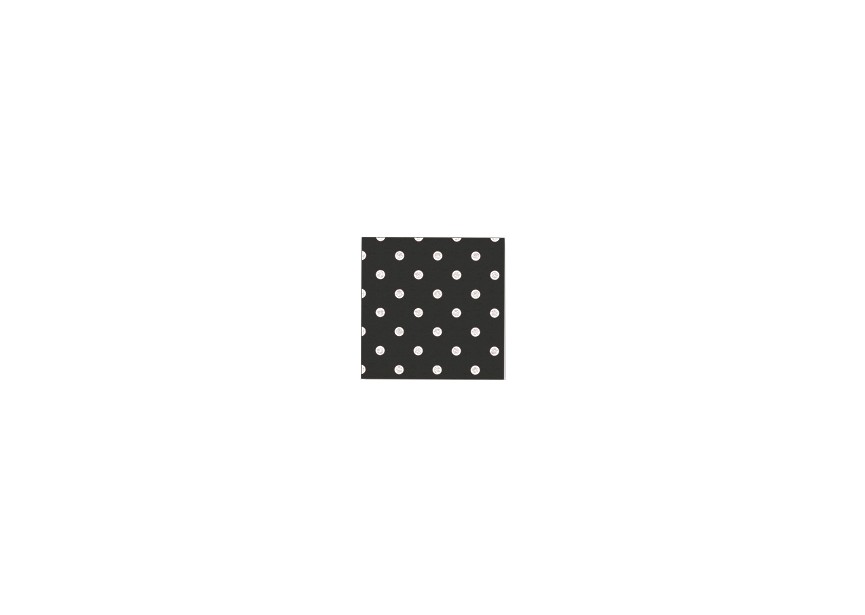 Napkin - Polka Dots - Black - 080 - 16pcs