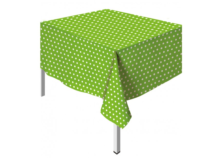 Table Cover - Polka Dots - Lime Green - 031 - 1 Stuk