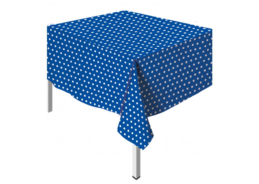 Table Cover - Polka Dots - Royal Blue - 041 - 1 Stuk