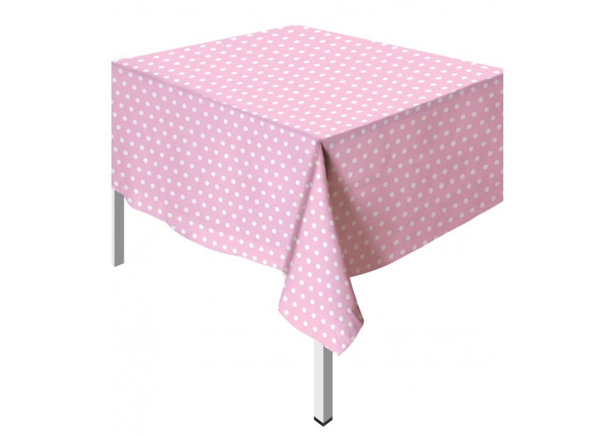 Table Cover - Polka Dots - Pink - 1 Stuk
