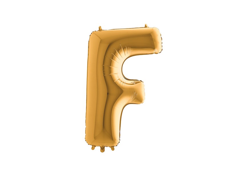 Letter F - Gold - 40 inch - Grabo