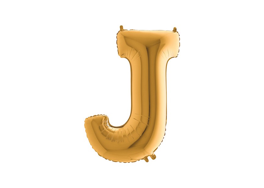 Letter J - Gold - 40 inch - Grabo
