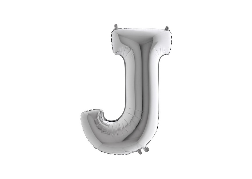 Letter J - Silver - 40 inch - Grabo