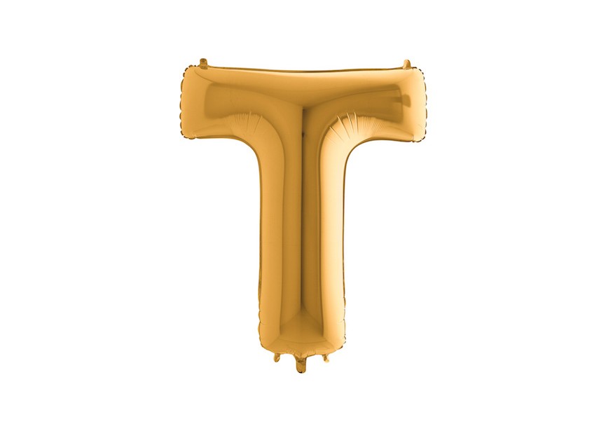 Letter T - Gold - 40 inch - Grabo