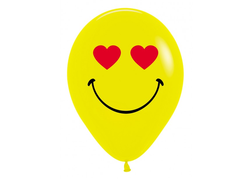 Sempertex-Europe-Ballonnen-Balloons-Latex-Distributeur-Retail-12inch-Smiley Heart Eyes